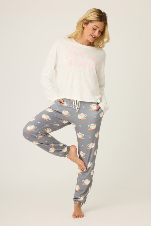 Pj Salvage Love You A Latte Long Sleeve